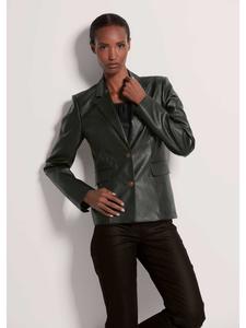 MADELEINE Черный пиджак из искусственной кожи