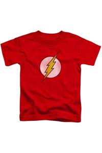 Футболка с логотипом Flash из DC Comics, потертая, с коротким рукавом, для детей Gildan, красный