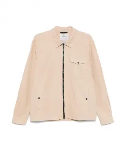 Бежевая рубашка с карманами и манжетами на молнии. Woolrich, бежевый