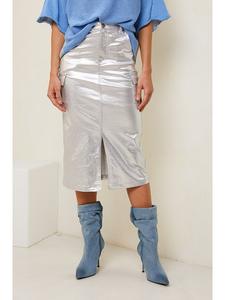 Юбка до колена Plume Gerrard, серебряный