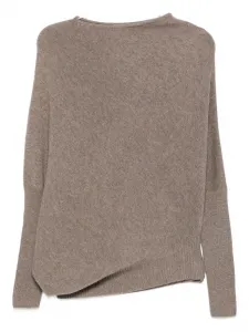 Свитер с асимметричным подолом Agnona, нейтральный