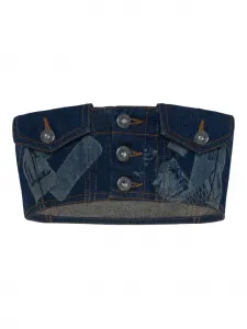 Топ с эффектом тромплей Jean Paul Gaultier, синий