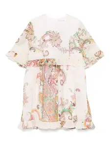 Платье с принтом пейсли ETRO KIDS, нейтральный