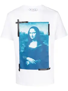 Футболка с принтом Monalisa OFF-WHITE, белый