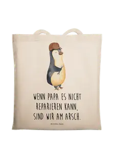 Сумка для переноски Mr & Mrs Panda Wenn Papa es nicht reparieren kann, кремовый