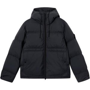 Куртка утепленная с капюшоном STONE ISLAND, черный