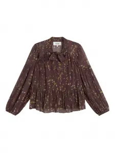 Ярусная блузка с бантом Ba&Sh, коричневый