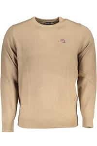 Джемпер мужской Norway 1963 с круглым вырезом и логотипом, бежевый