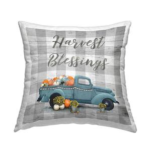 Stupell Home Decor Harvest Blessings Декоративная подушка, серый