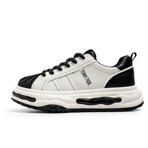 Амортизирующие, износостойкие, низкие повседневные туфли для мужчин BOLE, White Black