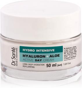 Гидроинтенсивный дневной крем с гиалуроном и алоэ вера Dr. Santé, 50 мл