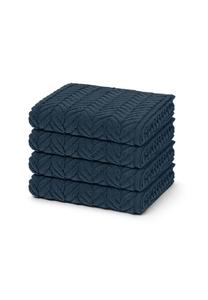 Набор полотенец Ross Sensual Skin Zopf, 4 штуки, 100x50 см, темно-синий