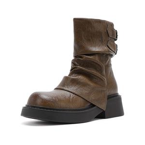 HUANAI Черно-коричневые женские ботильоны коричневые, цвет Brown