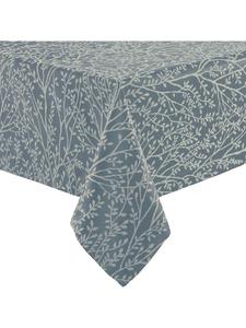Erwin Müller Жаккардовая скатерть из смесовой хлопчатобумажной ткани «Малага» ледяного синего цвета