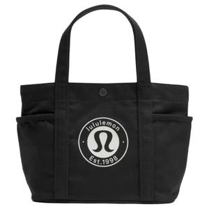 Lululemon Холщовая сумка шоппер мини унисекс черная, Black