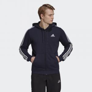 Куртка с капюшоном и тремя полосками Essentials из френч терри ADIDAS, цвет azul
