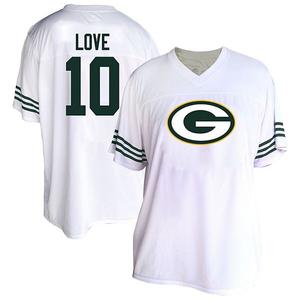 Женская футболка Jordan Love White Green Bay Packers plus size Fanatics