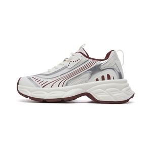 Низкие массивные кроссовки женские YEARCON, White Dark Red