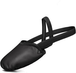 Танцевальные туфли с кожаными полустельками Stelle, женские туфли для лирического танца и пируэтов, танцевальные туфли для вращений (для девочек/мальчиков/мужчин/взрослых), черный