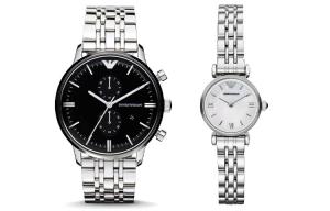 EMPORIO ARMANI Наручные часы Quartz Movement, браслет из нержавеющей стали, 43 мм, белый циферблат, унисекс