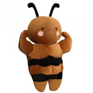 Плюшевая кукла Love Of Wormwood Muscle Bee высотой 56 см AIQINGCAOZHILIAN(WANJU), коричневый
