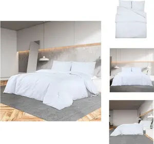 Комплект постельного белья , белый, 260x240 см, легкая микрофибра - пододеяльники vidaXL