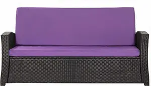 Подушка для скамейки 120×50×50x7 см Фиолетовая - Подушка для сиденья садовой скамейки со съемным чехлом, удобная обивка для улицы и террасы
