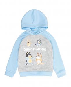 Толстовка с капюшоном для мальчиков "Мама Папа Бинго" Bluey, Light blue / grey