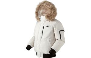 Пуховик унисекс New Balance, слоновая кость белая