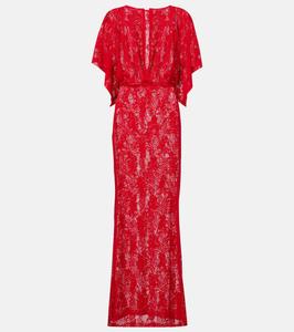 Платье Obie с кружевом Norma Kamali, Tiger Red