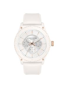 LIEBESKIND BERLIN Многофункциональные эффектные часы белого цвета