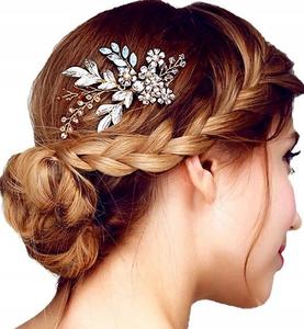 Украшение для волос ЗОЛОТОЙ гребешок, головной убор, цветы на свадьбу Edibazzar