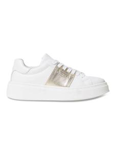 Кроссовки из ламинированной кожи с полосками TWINSET Kids, белый