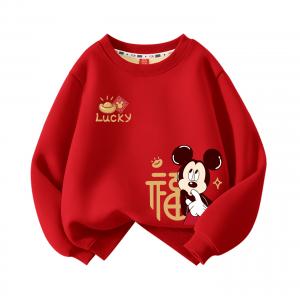 Детский свитшот Disney, [Thickened and Fleece-Lined]Daliyuan Coin K Red