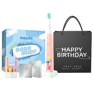 Электрическая зубная щетка PHILIPS, розовый