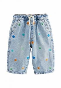 Мешковатые джинсы ALL-OVER EMBROIDERED Next, синий