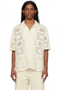 Рубашка открытого кроя цвета Off-White Solid Homme