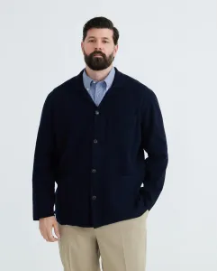 Мужской кардиган на пуговицах с отложным воротником Emidio Tucci, темно-синий