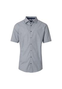 Рубашка делового покроя с коротким рукавом и принтом современный крой Venti, зеленый