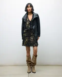 Женская короткая юбка с принтом и узлом Tintoretto, черный