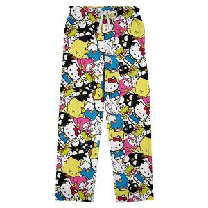 Мужские штаны для сна с персонажами Hello Kitty Licensed Character, зеленый