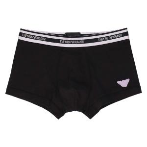 Боксерские шорты EMPORIO ARMANI с блестящей лентой и логотипом, застежка спереди, европейский размер.