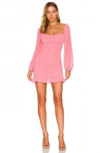 Платье мини MORE TO COME Petra Ruched, розовый