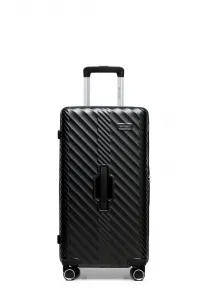 Чемодан среднего размера на колесах с геометрическим узором Wittchen, Black