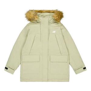 Куртка зимние полупуховик New Balance, зеленый