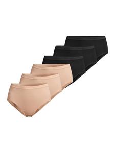 Conta Длинные трусики в тонкую ребристую черно-бежевую вязку