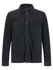 Замшевая рубашка-overshirt Pal Zileri, синий