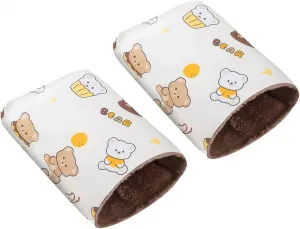 Мотоциклетные водонепроницаемые перчатки на руль, защита от холода, рукава для рук с милым принтом в виде медведя | Мотоциклетные перчатки-грелки для рук, ветрозащитные теплые перчатки на руль для женщин, Beigegelb