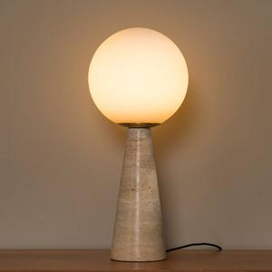 Настольная лампа Lucide Evin, опаловое стекло - бежевое