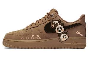 Кастомизированные кроссовки Nike Air Force 1 Skateboarding Shoes Unisex, коричневый/черный